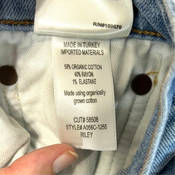 AGOLDE Riley High Rise Shiver Crop Jeans Women's Sz 24 Button Fly Light Wash - Picture 7 of 7